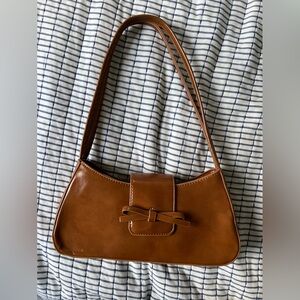 Brown Bow Shoulder Bag